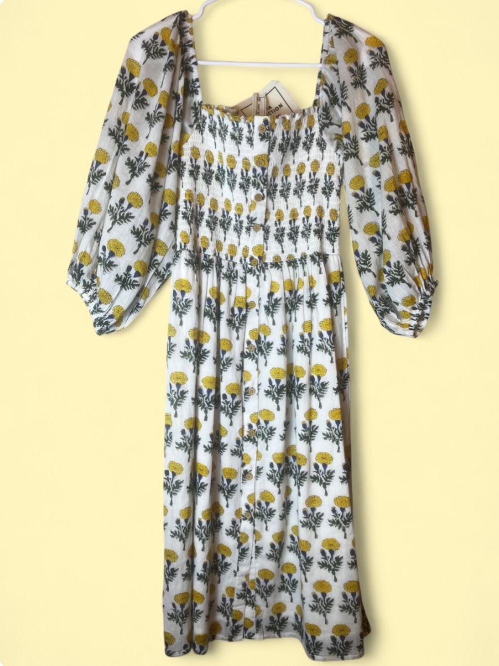NWT Emerson Fry India Collection Basalie Midi Dress Little Marigolds Sz XS/S